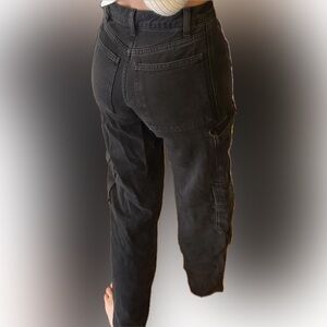 Zara Black Women's Jeans - Relaxed Cargo Style